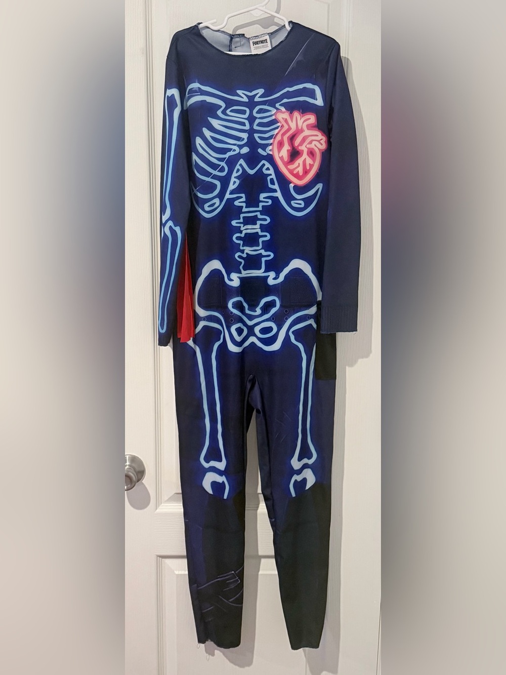 Fortnite Party Trooper Blue Glow Skeleton Costume Boys Large 10-12